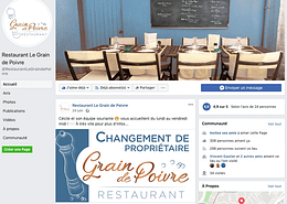 Gestion de la page Facebook du restaurant Le Grain de Poivre à Nantes