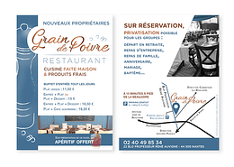 Création de Flyer format A5 pour promouvoir le restaurant à Nantes