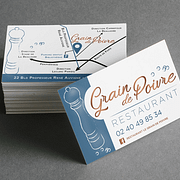 Création de Cartes de visite du restaurant Le Grain de Poivre à Nantes
