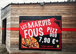 Panneaux dibond grand format - pizzeria Bouaye