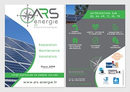 Conception de la communication globale d'ARS Énergie, professionnel du photovoltaïque en Vendée (85)