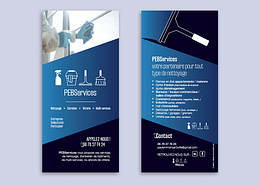 Création d'un flyer recto verso pour l'entreprise PEBServices par Label Communication