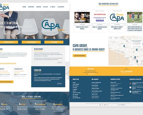 Création du site internet de l'agence d'intérim CAPA Group