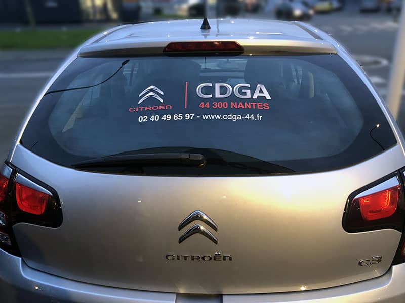 Marquage véhicule de courtoisie Citroën CDGA Nantes