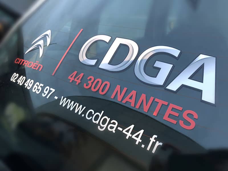 Marquage véhicule de courtoisie Citroën CDGA Nantes